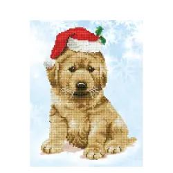 DIAMOND DOTZ ΚΑΤΑΣΚΕΥΗ ΨΗΦΙΔΩΤΟ ΚΑΜΒΑΣ BLISTER 27x35cm ΣΚΥΛΑΚΙ ΑΓΙΟΣ ΒΑΣΙΛΗΣ