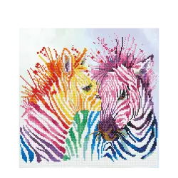 DIAMOND DOTZ ΚΑΤΑΣΚΕΥΗ ΨΗΦΙΔΩΤΟ ΚΑΜΒΑΣ BLISTER 40x40cm ΖΕΒΡΕΣ