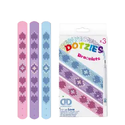 DIAMOND DOTZ ΚΑΤΑΣΚΕΥΗ ΨΗΦΙΔΩΤΟ ΒΡΑΧΙΟΛΙ BLISTER 3 ΤΕΜΑΧΙΑ 21x2cm DOTZIES LOVE