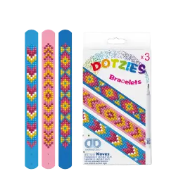 DIAMOND DOTZ ΚΑΤΑΣΚΕΥΗ ΨΗΦΙΔΩΤΟ ΒΡΑΧΙΟΛΙ BLISTER 3 ΤΕΜΑΧΙΑ 21x2cm DOTZIES WAVES