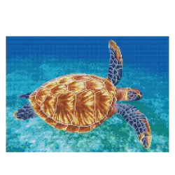 DIAMOND DOTZ ΚΑΤΑΣΚΕΥΗ ΨΗΦΙΔΩΤΟ ΚΑΜΒΑΣ BLISTER 37x52cm SQUARES ΘΑΛΑΣΣΙΑ ΧΕΛΩΝΑ