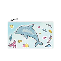 DIAMOND DOTZ ΚΑΤΑΣΚΕΥΗ ΨΗΦΙΔΩΤΟ ΘΗΚΗ ΦΕΡΜΟΥΑΡ 20x12cm DOTZIES ΔΕΛΦΙΝΙ