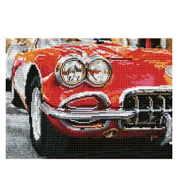 DIAMOND DOTZ ΚΑΤΑΣΚΕΥΗ ΨΗΦΙΔΩΤΟ ΚΑΜΒΑΣ BLISTER 31x43cm SQUARES ΑΥΤΟΚΙΝΗΤΟ ΣΠΟΡ