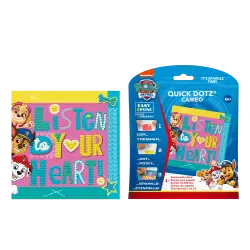 DIAMOND DOTZ ΚΑΤΑΣΚΕΥΗ ΨΗΦΙΔΩΤΟ ΚΑΔΡΑΚΙ BLISTER 13x13cm QUICK DOTZ PAW PATROL