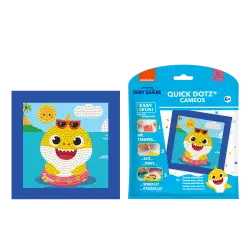 DIAMOND DOTZ ΚΑΤΑΣΚΕΥΗ ΨΗΦΙΔΩΤΟ ΚΑΔΡΑΚΙ BLISTER 13x13cm QUICK DOTZ BABY SHARK