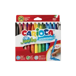 CARIOCA ΜΑΡΚΑΔΟΡΟΙ 6 mm 24 ΧΡΩΜΑΤΑ JUMBO 6 ΤΕΜΑΧΙΑ (Το προιόν πωλείται σε μεμονωμένα τεμάχια του ενός)