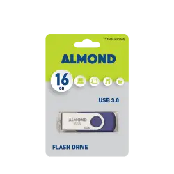ALMOND FLASH DRIVE USB 3.0 16GB TWISTER ΣΚΟΥΡΟ ΜΠΛΕ