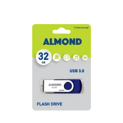 ALMOND FLASH DRIVE USB 3.0 32GB TWISTER ΣΚΟΥΡΟ ΜΠΛΕ