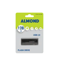 ALMOND FLASH DRIVE USB 2.0 128GB PRIME ΜΑΥΡΟ