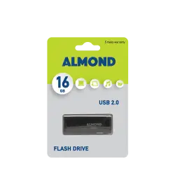 ALMOND FLASH DRIVE USB 2.0 16GB PRIME ΜΑΥΡΟ