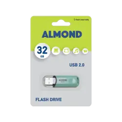 ALMOND FLASH DRIVE USB 2.0 32GB PASTEL MINT