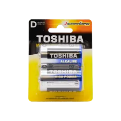 TOSHIBA ΜΠΑΤΑΡΙΑ LR20/1.5V D ΑΛΚΑΛΙΚΗ ΜΕΓΑΛΗ BLISTER 2 ΤΕΜΑΧΙΑ