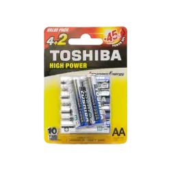 TOSHIBA ΜΠΑΤΑΡΙΑ LR6/1.5V AA ΑΛΚΑΛΙΚΗ BLISTER 4+2 ΤΕΜΑΧΙΑ