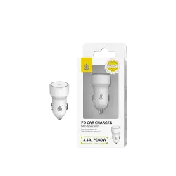 MTK ΦΟΡΤΙΣΤΗΣ ΑΥΤΟΚΙΝΗΤΟΥ 3.4Α/40W 1TYPE-C ΛΕΥΚΟΣ