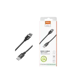 MTK ΚΑΛΩΔΙΟ TYPE C ΤΟ TYPE C 1m 5W 5Α/12V/2A ΜΑΥΡΟ