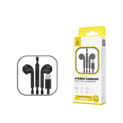 MTK ΑΚΟΥΣΤΙΚΑ ΜΕ ΜΙΚΡΟΦΩΝΟ 1.2m TYPE C STEREO ΜΑΥΡΟ