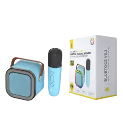 MTK ΗΧΕΙΟ ΑΣΥΡΜΑΤΟ BLUETOOTH ΜΕ ΜΙΚΡΟΦΩΝΟ KARAOKE 5W/1200mAh ΜΠΛΕ