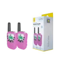 MTK WALKIE TALKIE ΑΣΥΡΜΑΤΟ ΠΑΙΔΙΚΟ ΣΕΤ 2 ΤΕΜΑΧΙΑ LCD 1-3 km ΡΟΖ