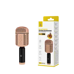 MTK ΜΙΚΡΟΦΩΝΟ ΑΣΥΡΜΑΤΟ BLUETOOTH HIFI ΠΑΙΔΙΚΟ 5W/1200mAh ΡΟΖ