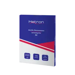 METRON ΔΙΦΥΛΛΟ ΠΛΑΣΤΙΚΟΠΟΙΗΣΗΣ Α4 216x303 125micron  (Το προιόν πωλείται σε μεμονωμένα τεμάχια του ενός)