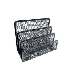 METRON ΘΗΚΗ ΦΑΚΕΛΩΝ ΜΕΤΑΛΛΙΚΗ 4 ΘΕΣΕΩΝ 17.3x8.3x13.5cm ΜΑΥΡΗ