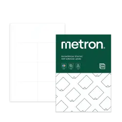 METRON ΕΤΙΚΕΤΕΣ ΑΥΤΟΚΟΛΛΗΤΕΣ ΕΚΤΥΠΩΤΗ 2x4 ΤΕΜΑΧΙΑ ΑΝΑ ΦΥΛΛΟ Α4 105x74mm 100