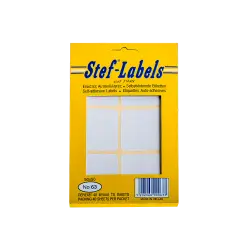 STEF ΕΤΙΚΕΤΕΣ ΑΥΤΟΚΟΛΛΗΤΕΣ 50x50mm 6/ΦΥΛΛΟ ΛΕΥΚΕΣ 40 ΦΥΛΛΑ