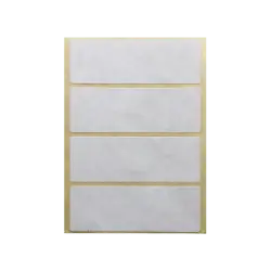 ΕΤΙΚΕΤΕΣ ΑΥΤΟΚΟΛΛΗΤΕΣ 100x35mm 4/ΦΥΛΛΟ Ν4 ΛΕΥΚΕΣ 40 ΦΥΛΛΑ