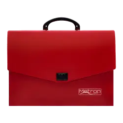 METRON ΤΣΑΝΤΑ ΣΧΕΔΙΟΥ 26x35x5cm ΚΟΚΚΙΝΗ