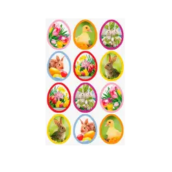 BSB ΑΥΤΟΚΟΛΛΗΤΑ ΠΑΣΧΑΛΙΝΑ 7.8x12.5cm ΚΟΥΝΕΛΑΚΙΑ 3 ΦΥΛΛΑ