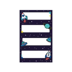 BSB ΕΤΙΚΕΤΕΣ ΑΥΤΟΚΟΛΛΗΤΕΣ ΣΧΟΛΙΚΕΣ 3 ΦΥΛΛΑ 7.8x12.5 cm ΑΣΤΡΟΝΑΥΤΗΣ