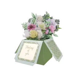 ORIGAMO ΚΑΡΤΑ ΕΥΧΕΤΗΡΙΑ FLOBOX ΣΕ ΣΚΕΦΤΟΜΑΙ 22.3x26cm FLOREVER