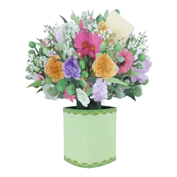 ORIGAMO ΚΑΡΤΑ ΕΥΧΕΤΗΡΙΑ FLOBOUQUET ΛΟΥΛΟΥΔΙΑ 30x34.3cm FLOREVER