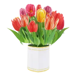 ORIGAMO ΚΑΡΤΑ ΕΥΧΕΤΗΡΙΑ FLOBOUQUET ΤΟΥΛΙΠΕΣ 30x34.3cm FLOREVER