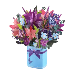 ORIGAMO ΚΑΡΤΑ ΕΥΧΕΤΗΡΙΑ FLOBOUQUET ΡΟΜΑΝΤΙΚΑ ΛΟΥΛΟΥΔΙΑ 30x34.3cm FLOREVER