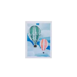 ORIGAMO ΚΑΡΤΑ ΕΥΧΕΤΗΡΙΑ MINI QUILLING ΑΕΡΟΣΤΑΤΑ 10x7.8cm FILIGRANA