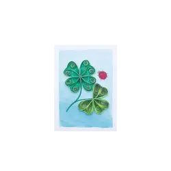 ORIGAMO ΚΑΡΤΑ ΕΥΧΕΤΗΡΙΑ MINI QUILLING ΚΑΛΗ ΤΥΧΗ 10x7.8cm FILIGRANA