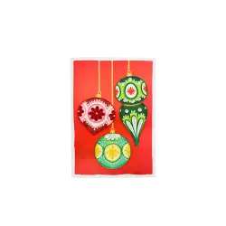 ORIGAMO ΚΑΡΤΑ ΕΥΧΕΤΗΡΙΑ QUILLING ΧΡΙΣΤΟΥΓΕΝΝΙΑΤΙΚΕΣ ΜΠΑΛΕΣ 18.5x14cm FILIGRANA