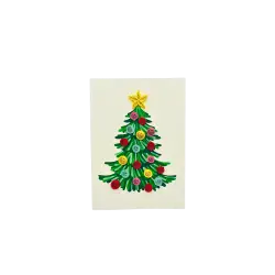ORIGAMO ΚΑΡΤΑ ΕΥΧΕΤΗΡΙΑ MINI QUILLING ΧΡΙΣΤΟΥΓΕΝΝΙΑΤΙΚΟ ΔΕΝΤΡΟ 10x7.8cm FILIGRANA