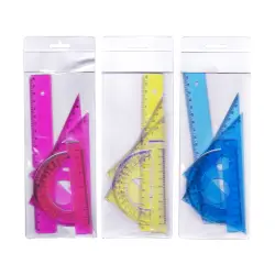 MEΤRON ΣΕΤ ΓΕΩΜΕΤΡΙΑΣ BLISTER 20cm 4 ΤΕΜΑΧΙΑ ΔΙΑΦΑΝΟ ΑΣΣΟΡΤΙ