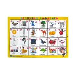 ΑΦΙΣΑ ΠΛΑΣΤΙΚΟΠΟΙΗΜΕΝΗ ΑΛΦΑΒΗΤΑ 68x44cm