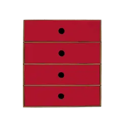 METRON ΣΥΡΤΑΡΙΕΡΑ ΟΙΚΟΛΟΓΙΚΗ ΜΕ ΤΡΥΠΕΣ 4 ΘΕΣΕΩΝ ΚΟΚΚΙΝΗ