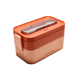 MUITOMAS ΦΑΓΗΤΟΔΟΧΕΙΟ 2 ΕΠΙΠΕΔΩΝ ΜΕ ΜΑΧΑΙΡΟΠΙΡΟΥΝΑ ΠΛΑΣΤΙΚΟ 1700ml 22.5x12.5