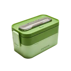 MUITOMAS ΦΑΓΗΤΟΔΟΧΕΙΟ 2 ΕΠΙΠΕΔΩΝ ΜΕ ΜΑΧΑΙΡΟΠΙΡΟΥΝΑ ΠΛΑΣΤΙΚΟ 1700ml 22.5x12.5