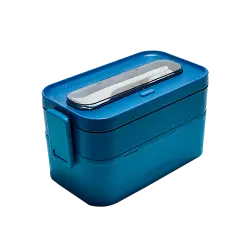 MUITOMAS ΦΑΓΗΤΟΔΟΧΕΙΟ 2 ΕΠΙΠΕΔΩΝ ΜΕ ΜΑΧΑΙΡΟΠΙΡΟΥΝΑ ΠΛΑΣΤΙΚΟ 1700ml 22.5x12.5