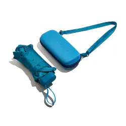 MUITOMAS ΟΜΠΡΕΛΑ ΜΕ ΘΗΚΗ ΤΣΑΝΤΑΚΙ 16.5x7.5x4.5cm ΜΠΛΕ