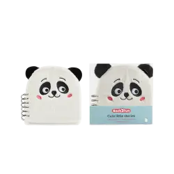 BACK2FUN ΣΗΜΕΙΩΜΑΤΑΡΙΟ ΛΕΥΚΟ ΣΠΙΡΑΛ 80 ΦΥΛΛΑ 16x16cm 80gsm FLUFFY PANDA