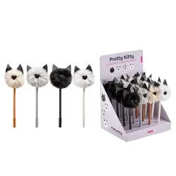 BACK2FUN ΒΙΤΡΙΝΑ ΓΕΜΑΤΗ ΣΤΥΛΟ GEL ΚΑΠΑΚΙ ΜΠΛΕ ΜΕΛΑΝΙ 1.0mm POMPOM ΓΑΤΑΚΙ ΑΣΣ? (Το προιόν πωλείται σε μεμονωμένα τεμάχια του ενός