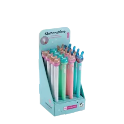 BACK2FUN ΒΙΤΡΙΝΑ ΓΕΜΑΤΗ ΣΤΥΛΟ BALLPOINT ΚΑΠΑΚΙ ΜΠΛΕ ΜΕΛΑΝΙ 0.7mm LED ΑΣΣΟΡΤΙ 16 (Το προιόν πωλείται σε μεμονωμένα τεμάχια του εν