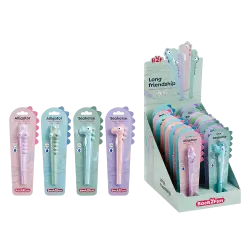 BACK2FUN ΒΙΤΡΙΝΑ ΓΕΜΑΤΗ ΣΤΥΛΟ BALLPOINT ΚΑΠΑΚΙ ΜΠΛΕ ΜΕΛΑΝΙ 0.7mm FRIENDSHIP ΑΣΣΟΡ (Το προιόν πωλείται σε μεμονωμένα τεμάχια του